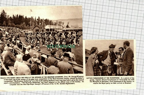C1876) Braemar Gathering Captain Alwyne Farquharson Invercauld - 1950 Clip