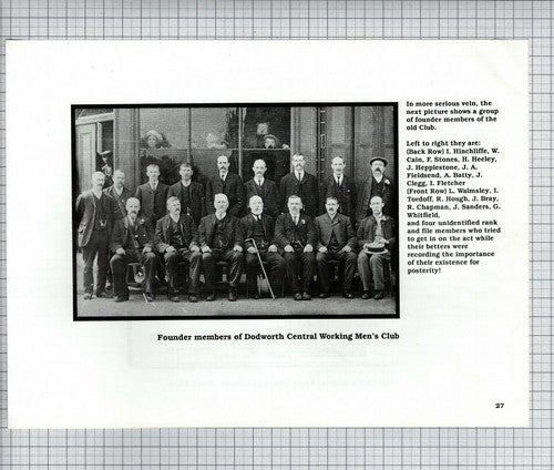DODWORTH Central Working Men's Club Fieldsend Tordoff Heeley Clegg -  Book Print