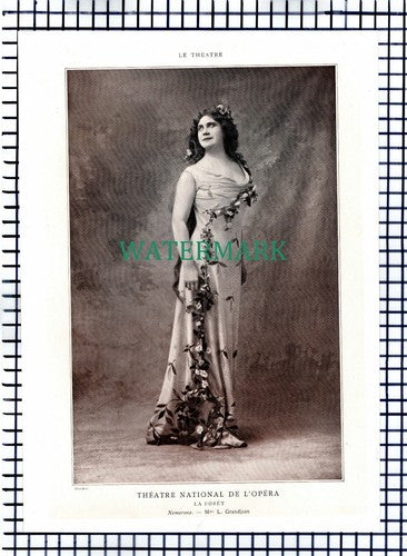 L Grandjean Theatre National De L'Opera La Foret   - 1910 Print