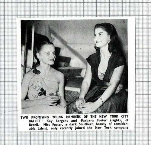 Kay Sargeant Barbara Foster Brazil New York City Ballet Company  - 1950 Clipping