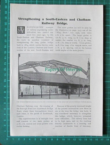 (6447) South Eastern & Chatham Railway Bridge P C Tempest - 1914  Article