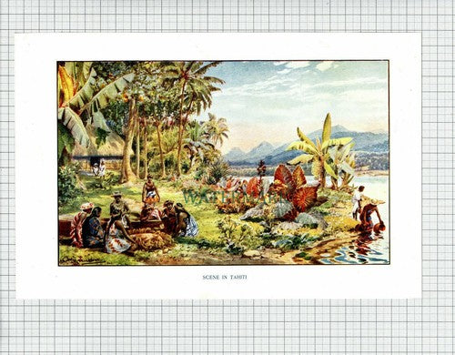 TAHITI  - 1906 Print