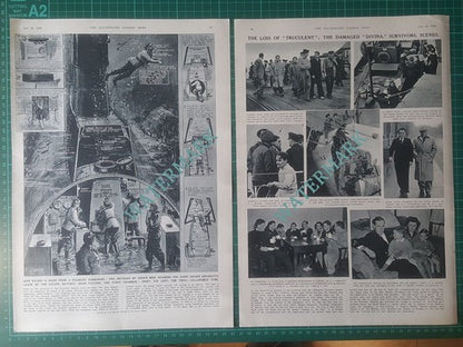 TRUCULENT Submarine Disaster HMS COWDRAY Bowers - 1950 Article / Print