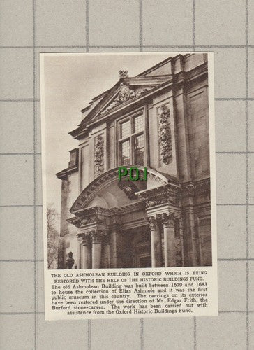 Mr Edgar Frith The Old Ashmolean Building Oxford Museum  - 1961 Small Cutting