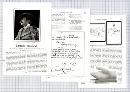 (6363) Edmond Rostand Cyrano Poet Author  Tiburce Beaugeard  - c.1905 Article