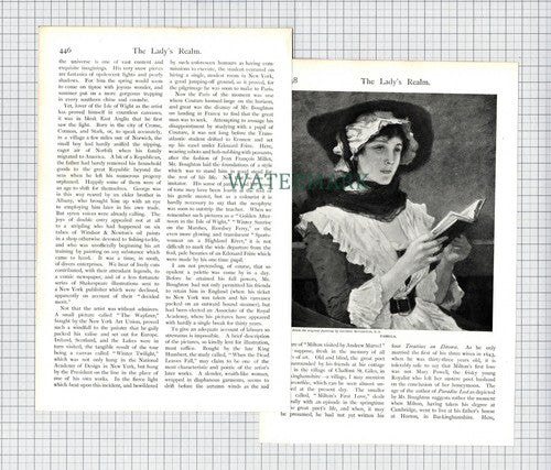 (6727) George Boughton Artist Painter Marion Hepworth Dixon -  c .1900 Article