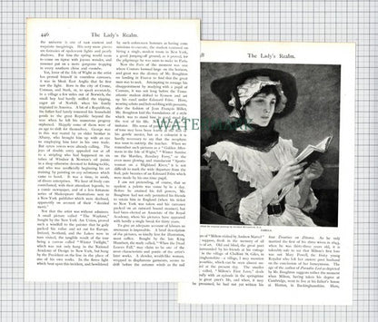 (6727) George Boughton Artist Painter Marion Hepworth Dixon -  c .1900 Article
