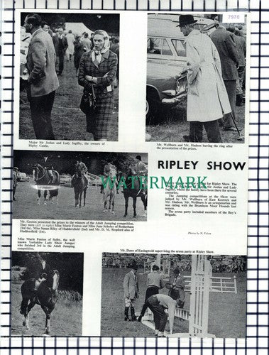 (7970) The Ripley Show North Yorkshire Lord Ingilby Wellburn Geeson 1965 Cutting
