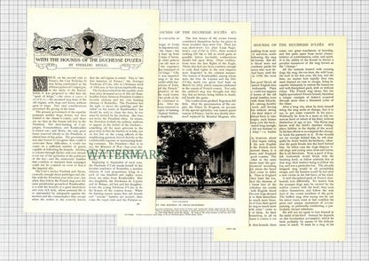 The Duchess D'Uzes Hunting Hounds Celle Les Bordes - 1903 Article