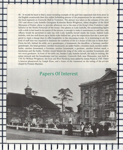 (6671) Cusworth Hall Yorkshire Wrightson - Cutting