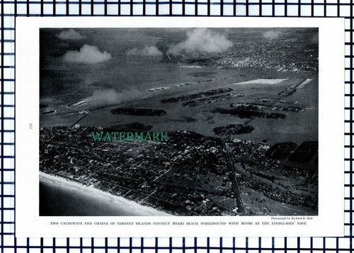 (8085) Miami Aerial View - 1940 Cutting