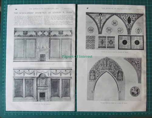 (6444) Mr Stanley R Sleep Scholarship Drawings  - 1913 Article