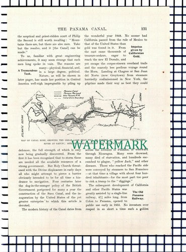 The PANAMA Canal ~ c.1920s  21-Side Article