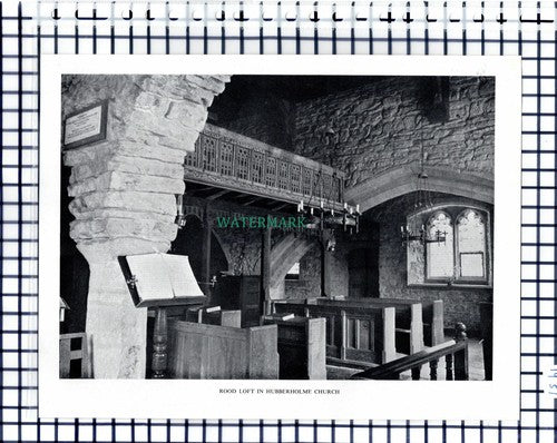 Hubberholme Church England - 1951 Cutting / Print