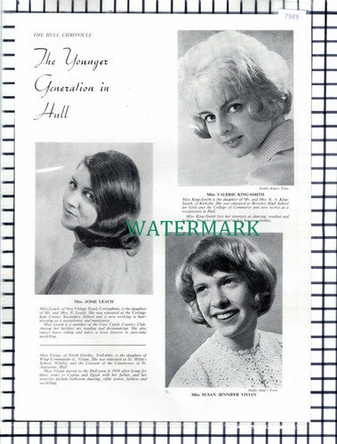 (7989) Miss Josie Leach Valerie King-Smith Susan Vivian Hull - 1965 Cutting
