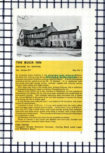 C6439) Buck Inn Malham Skipton / Buckles Inn York Roy Francis -  Cutting