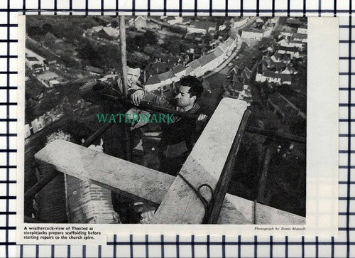 C6697) Thaxted Church Spire Steeplejack - 1967 Cutting
