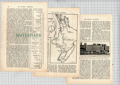 (8426) New Zealand Mountain Railways Raurimu Spiral - 1909 Article