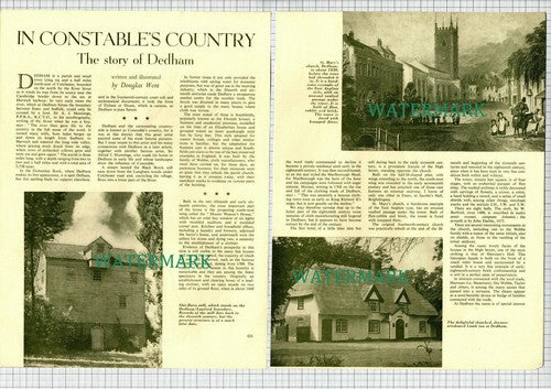 (6564) Dedham Essex Douglas Went Lamb Inn - 1962 Article