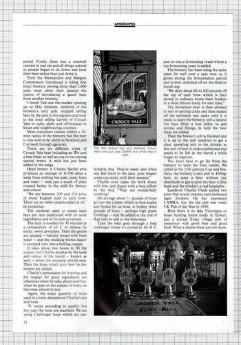 Crouch Vale Brewery South Woodham Ferrers Essex Walster Bocking - 1991 Article