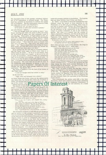X1384) T S Elliot The Waste Land Commentary  -  1932 Article