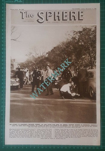 President Truman Assassination Attempt Donald Birdzell Collaza - 1950 Article