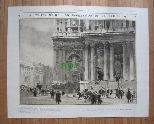 St Paul's Cathedral London Restoration & Preservation - 1919 Article / Print