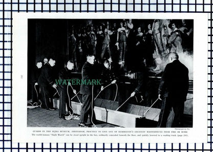 (7903) Ship STATENDAM / Rijks Museum Amsterdam Night Watch Rembrandt - 1940