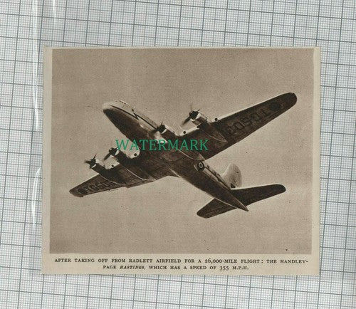 C1951) The Handley Page Hastings Aeroplane Radlett Airfield - 1948 Clip