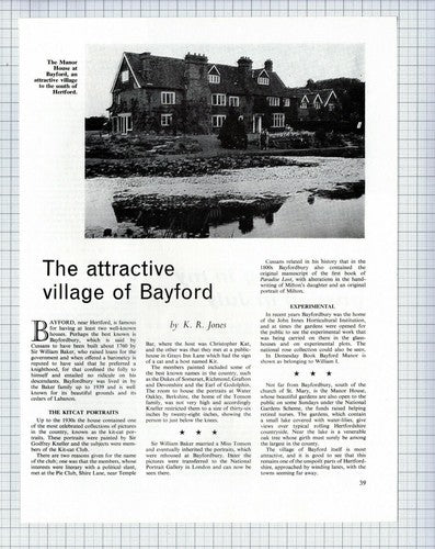 (5675) Bayford Hertfordshire Bayfordbury & Manor House - 1967