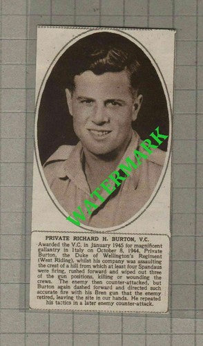 C1767) Private Richard H Burton Duke Of Wellington's Reg West Riding - 1945 Clip