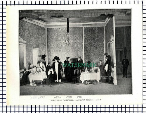 X1590) Theatre Du Vaudeville Anie Perrey Berger Prad Merys  - 1910 Book Print