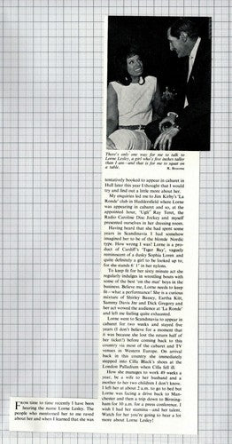 Lorne Lesley Actress - 1966 Cutting