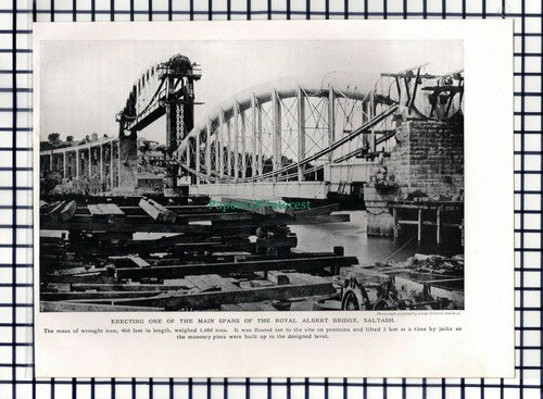 (7012) Royal Albert Bridge Saltash - 1950s Book Print