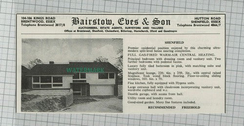C1675) Shenfield Essex House Sale Advert - 1964 Clip