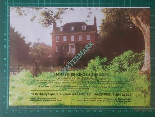 C2976) King's Somborne Hampshire House Sale Advert - 1981 Clip