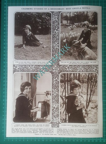 (X794) Miss Angela Nevill Lord Rupert Bridesmaid Princess Margaret - 1960