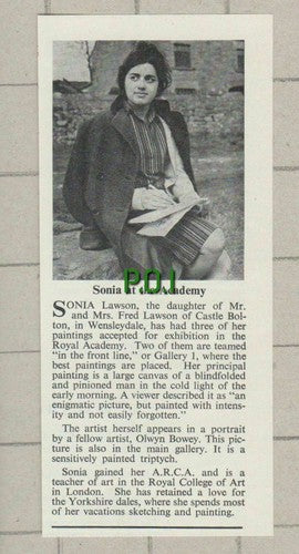 (5555) Sonia Lawson Fred Lawson Castle Bolton Artist  - 1966 Clip