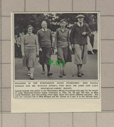 C2178) Worplesdon Foursomes Wanda Morgan Eustace Storey Heathcote-Amory - 1948
