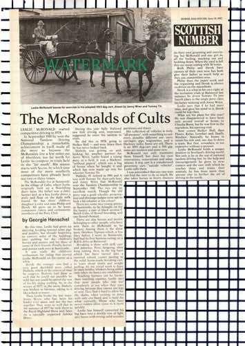 X1510) Leslie McRonald Cults - 1982 Cutting