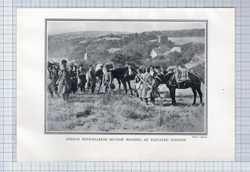 (5602) French Mitrailleuse Section WW1  World War One - c.1920s Book Print