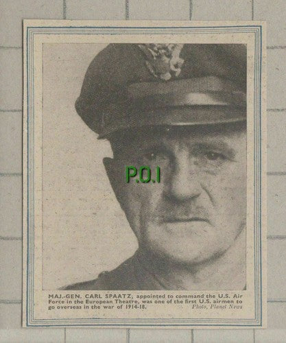 C1456) Maj Gen Carl Spaatz US Air Force - c.1920s Clip