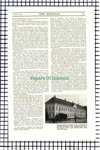 X1341) Peter Egge Norwegian Author Norway - 1932 Article