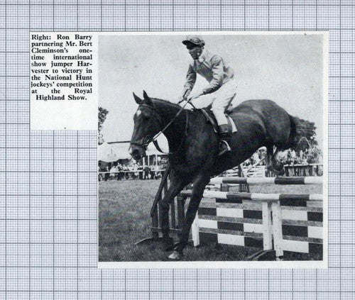 (5398) Ron Barry Bert Cleminson Harvester Show Jumping  - 1969 Clip
