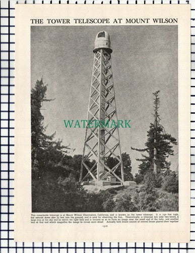 (7273) Mount Wilson Observatory California - c.1940s Cutting
