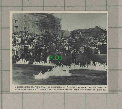 C1688) Swedish Hungary Davis Cup Match Budapest Tennis Court - 1948 Clip