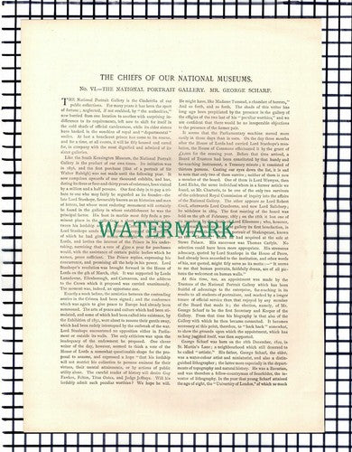 Mr George Scharf National Portrait Gallery - c.1895 Article