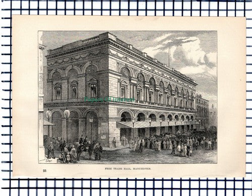 (6462) Free Trade Hall Manchester - 1893  Print