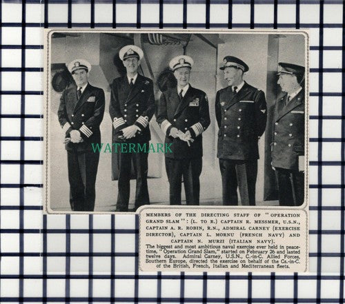 C6641) Operation Grand Slam Messmer Carney Robin Mornu  Murzi - 1952 Cutting