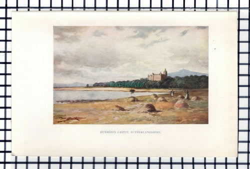 C6465) Dunrobin Castle Sutherlandshire Scotland  c.1920s Small Print